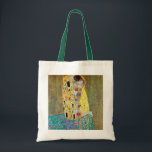De kus van Gustav Klimt,  Art Nouveau Tote Bag<br><div class="desc">De Kiss (Der Kuss) (1907/08) van Gustav Klimt is waarschijnlijk zijn beroemdste werk. Klimt begon er in 1907 aan te werken en het is het hoogtepunt van zijn zogenaamde "Golden Period". De Kus is een Victoriaans Era Symbolisme, een mooie kunstliefde en romance schilderij met een romantisch koppel in verschillende tinten...</div>