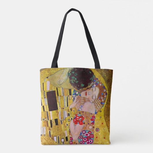 De kus van Gustav Klimt,  Art Nouveau Tote Bag (Achterkant)