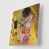 De kus van Gustav Klimt,  Art Nouveau Vierkante Klok (Hoek)