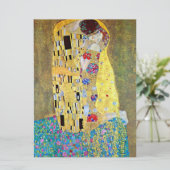 De kus van Gustav Klimt, Art Nouveau Wedding Kaart (Staand voorkant)