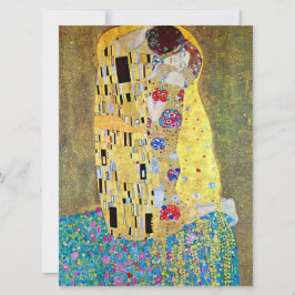 De kus van Gustav Klimt, Art Nouveau Wedding Kaart