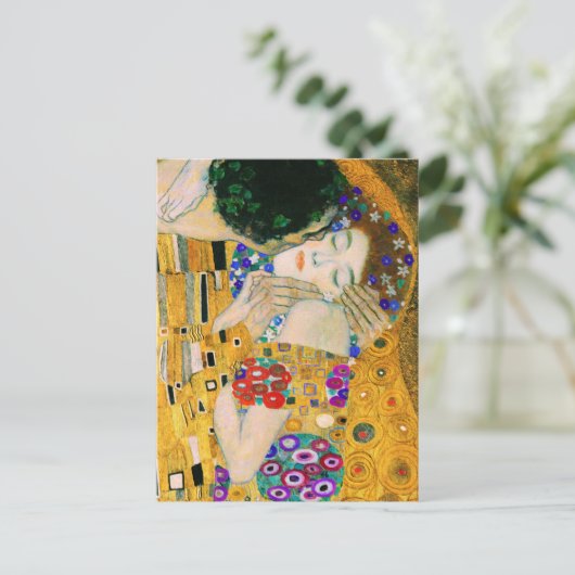 De kus van Gustav Klimt Briefkaart (Staand voorkant)