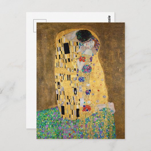 De kus van Gustav Klimt Briefkaart (Voorkant / Achterkant)