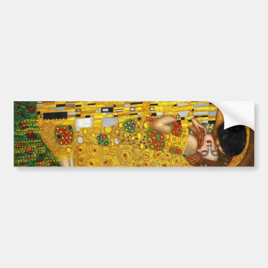 De kus van Gustav Klimt Bumpersticker (Voorkant)