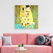 De kus van Gustav Klimt Canvas Afdruk (Insitu (Woonkamer))