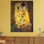 De kus van Gustav Klimt Canvas Afdruk (Insitu (Woonkamer))