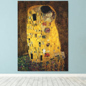 De kus van Gustav Klimt Canvas Afdruk (Insitu (Houten vloer))