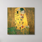 De kus van Gustav Klimt Canvas Afdruk (Voorkant)