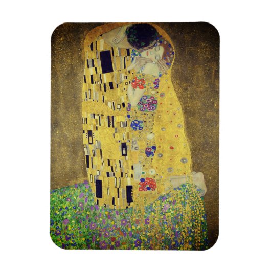 De kus van Gustav Klimt, detail 1 Magneet (Verticaal)