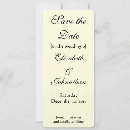 De Kus van Gustav Klimt, die de Datum bewaart. Save The Date (Achterkant)