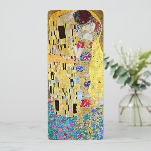 De Kus van Gustav Klimt, die de Datum bewaart. Save The Date (Staand voorkant)