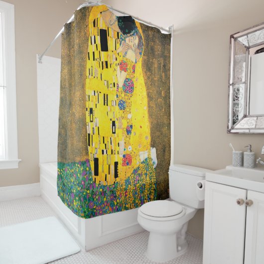 De kus van Gustav Klimt Douchegordijn (In situ)