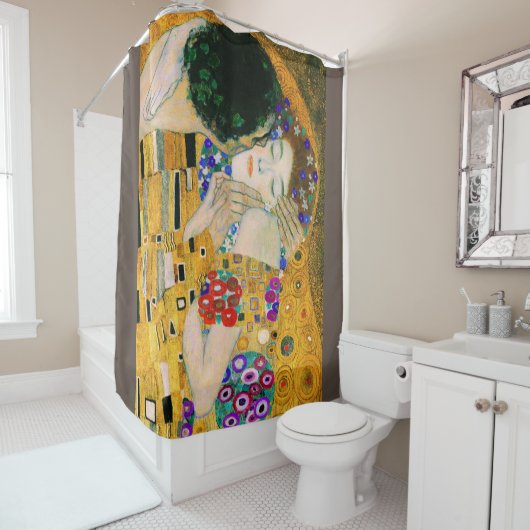 De kus van Gustav Klimt Douchegordijn (In situ)