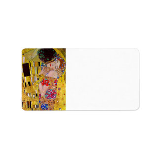 De kus van Gustav Klimt Etiket