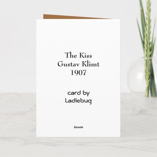 De kus van Gustav Klimt Feestdagen Kaart (Achterkant)