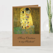 De kus van Gustav Klimt Feestdagen Kaart (Voorkant)