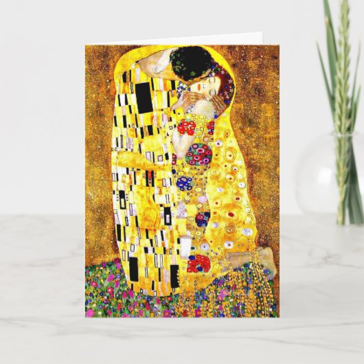 De Kus van Gustav Klimt, fijne kunst Kaart (Voorkant)