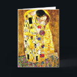 De Kus van Gustav Klimt, fijne kunst Kaart<br><div class="desc">De Kus, beroemd schilderij van Gustav Klimt</div>