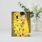 De kus van Gustav Klimt Fine Art Briefkaart (Staand voorkant)