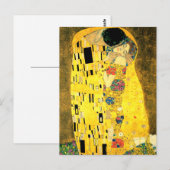 De kus van Gustav Klimt Fine Art Briefkaart (Voorkant / Achterkant)
