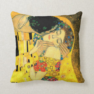 De kus van Gustav Klimt Fine Art Pillow Kussen
