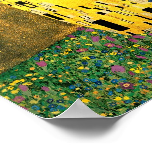 De kus van Gustav Klimt Fine Art Poster print (Hoek)