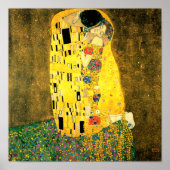De kus van Gustav Klimt Fine Art Poster print (Voorkant)
