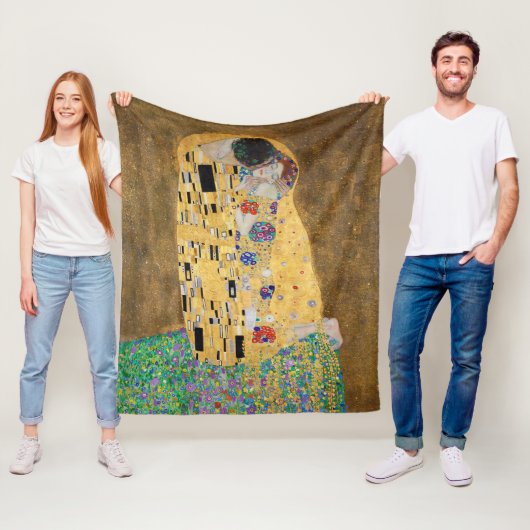 De kus van Gustav Klimt Fleece Deken (In situ)