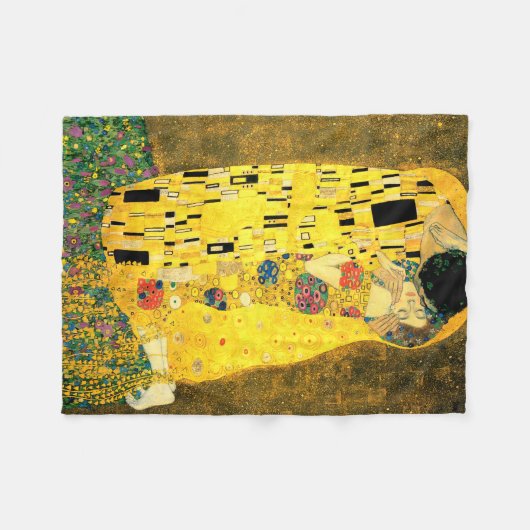 De kus van Gustav Klimt Fleece Deken (Voorkant (Horizontaal))