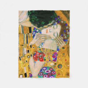 De kus van Gustav Klimt Fleece Deken