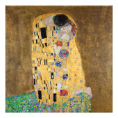 De kus van Gustav Klimt Foto Afdruk (Voorkant)