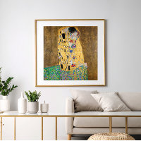 De kus van Gustav Klimt