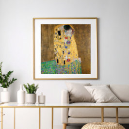 De kus van Gustav Klimt Foto Afdruk