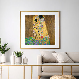 De kus van Gustav Klimt Foto Afdruk