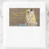 "De kus" van Gustav Klimt Gepersonaliseerde bruilo Rechthoekige Sticker (Tas)