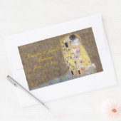 "De kus" van Gustav Klimt Gepersonaliseerde bruilo Rechthoekige Sticker (Envelop)