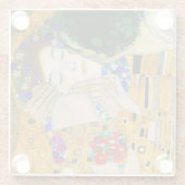 De kus van Gustav Klimt Glazen Onderzetter (Achterkant)