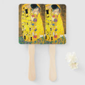 De kus van Gustav Klimt Handwaaier (Voorkant en achterkant)