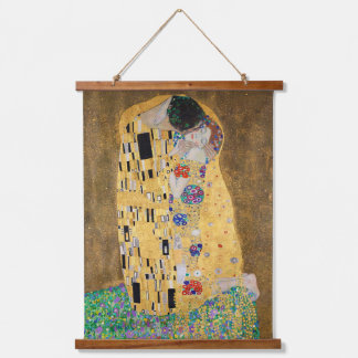 De Kus van Gustav Klimt Hangend Wandkleed