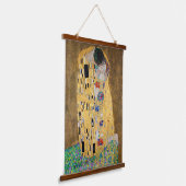 De Kus van Gustav Klimt Hangend Wandkleed (Gebogen)