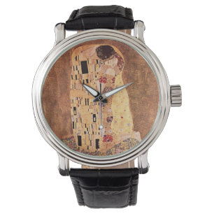 De kus van Gustav Klimt Horloge