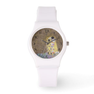 De kus van Gustav Klimt Horloge