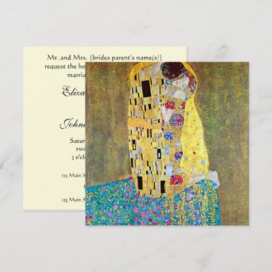 De Kus van Gustav Klimt Kaart (Voorkant / Achterkant)