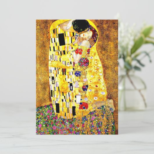 De kus van Gustav Klimt Kaart (Staand voorkant)