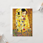 De kus van Gustav Klimt Kaart (Voorkant / Achterkant in situ)