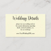 De kus van Gustav Klimt,  kunst bruiloft Informatiekaartje (Achterkant)