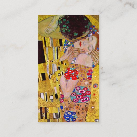 De kus van Gustav Klimt,  kunst bruiloft Informatiekaartje (Voorkant)