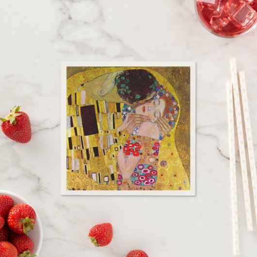 De kus van Gustav Klimt, kunst bruiloft Servet (Insitu)