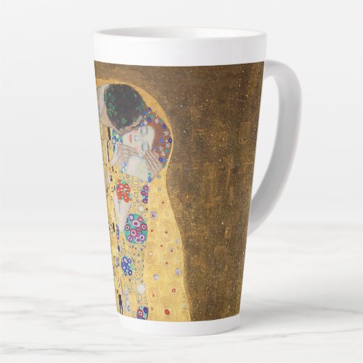 De kus van Gustav Klimt Latte Mok (Rechterhoek)