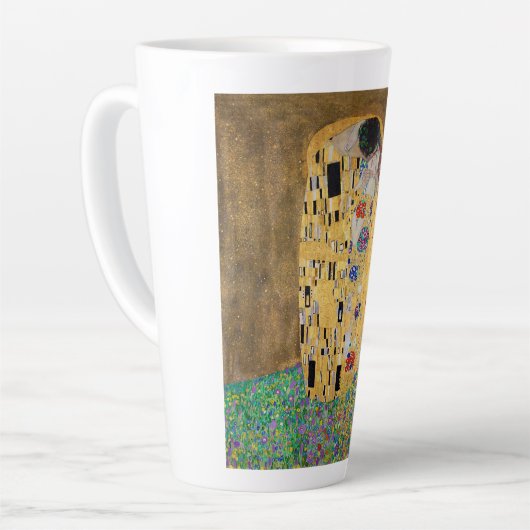 De kus van Gustav Klimt Latte Mok (Linkerhoek)
